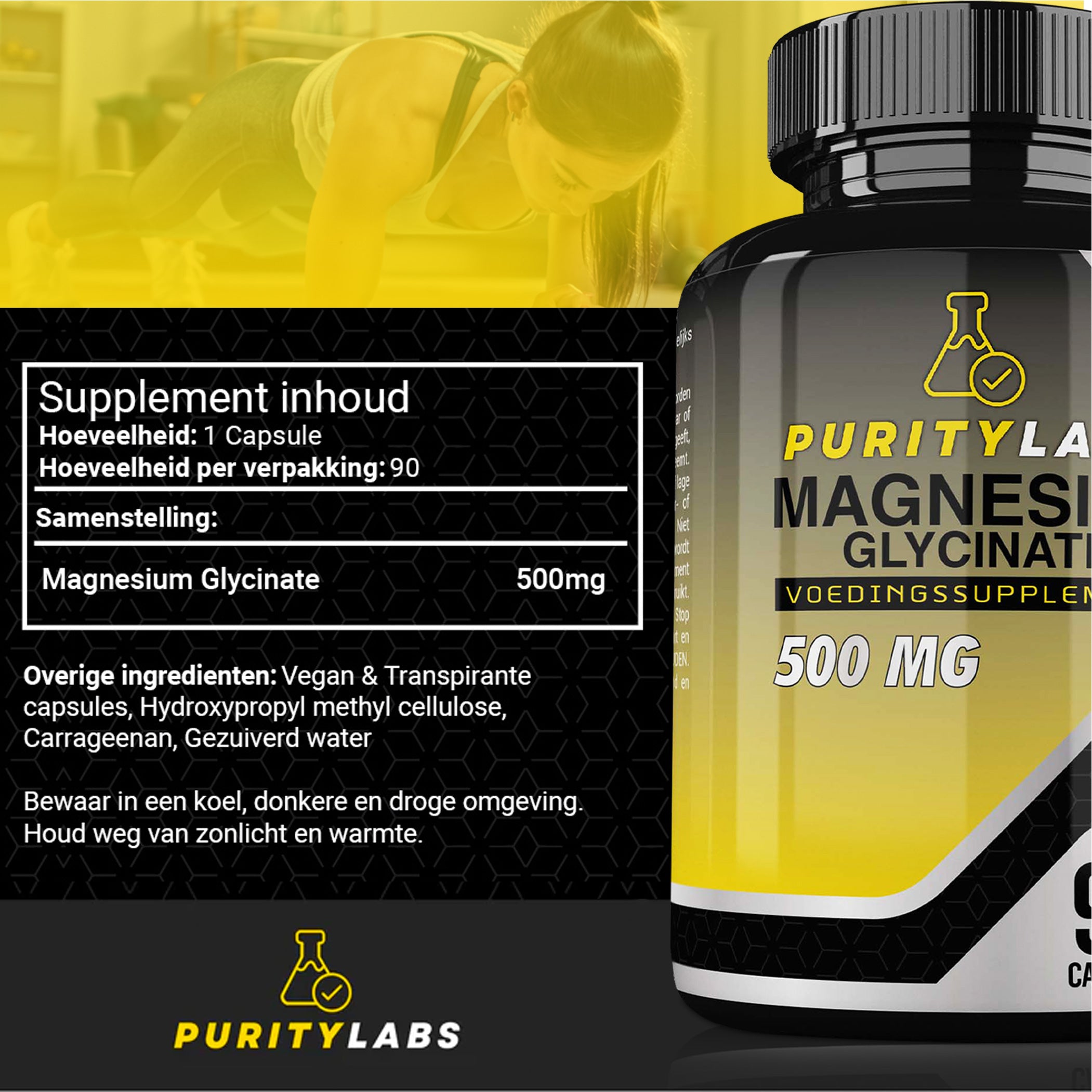 PurityLabs Glicynian Magnezu - 4 Pak