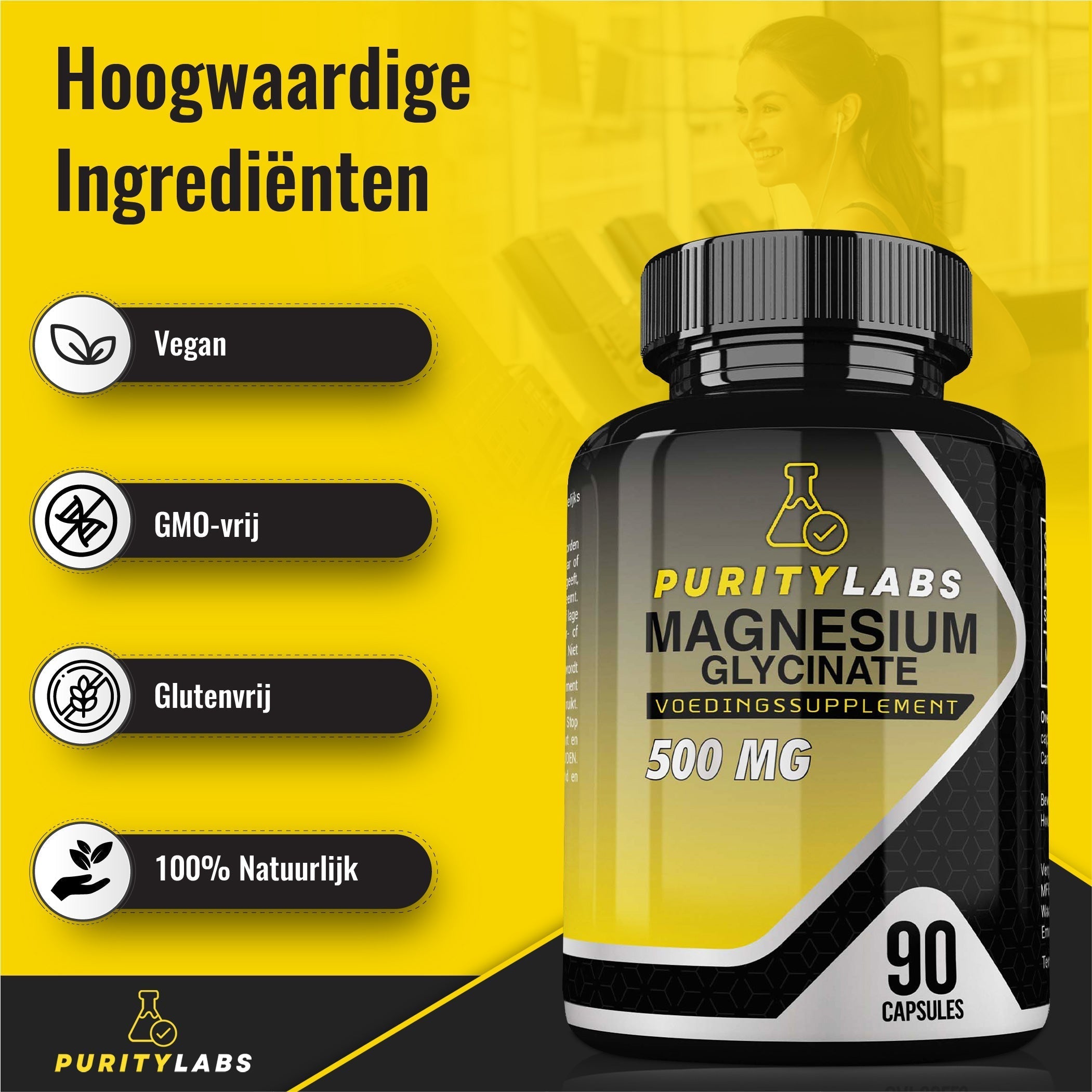 PurityLabs Glicynian Magnezu - 4 Pak